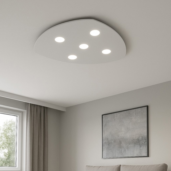 Plafoniera per soggiorno shape toplight grigio