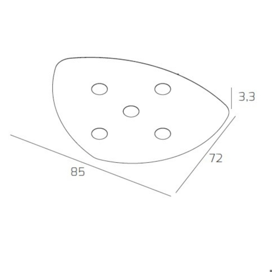 Plafoniera per soggiorno shape toplight grigio