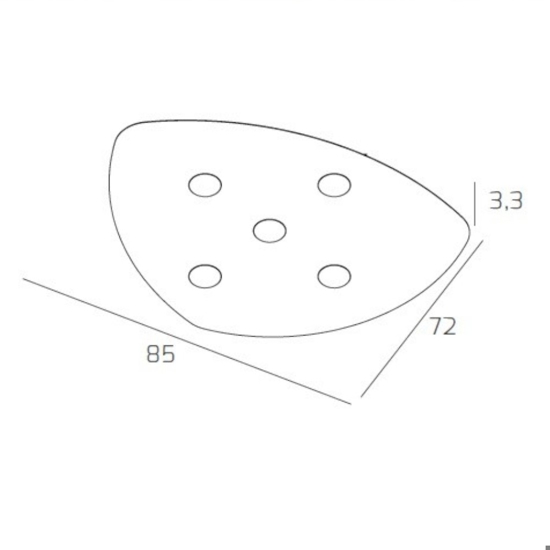 Toplight shape plafoniera sabbia moderna per soggiorno