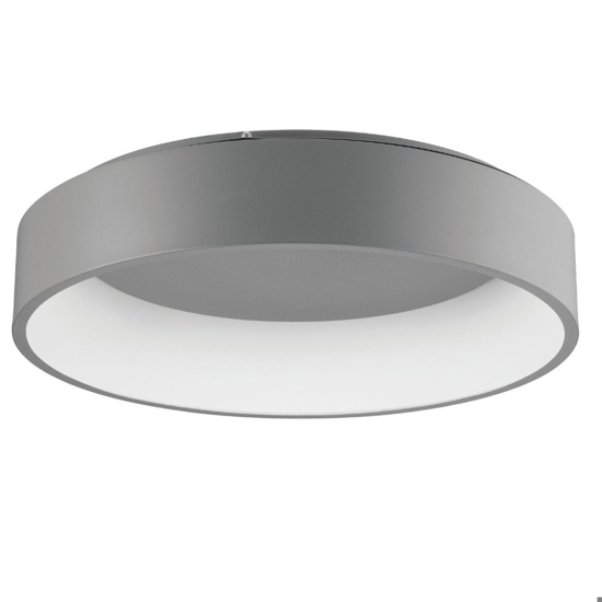 Plafoniera moderna da cucina rotonda anello grigio 42w 4200k