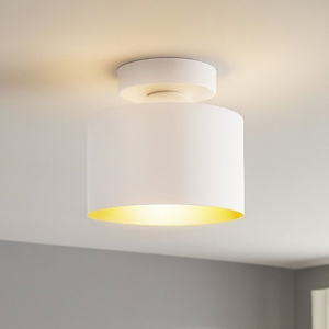 Plafoniera da cucina rotonda di colore bianco