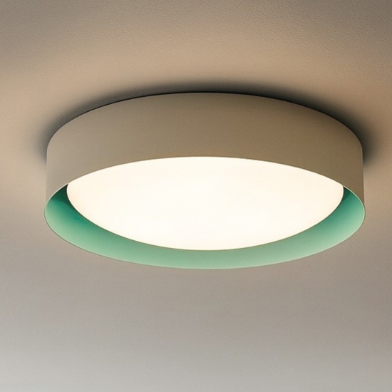 Plafoniera crew 2 led 12w 3000k sabbia verde linea light