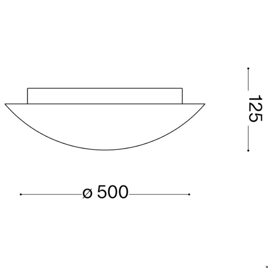 Simply pl4 plafoniera per cucina rotonda 50cm di vetro ideal lux