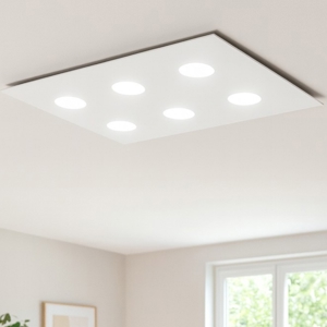 Plafoniera moderna rettangolare toplight area bianca per cucina