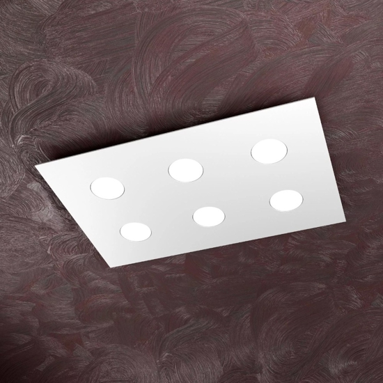 Plafoniera moderna rettangolare toplight area bianca per cucina