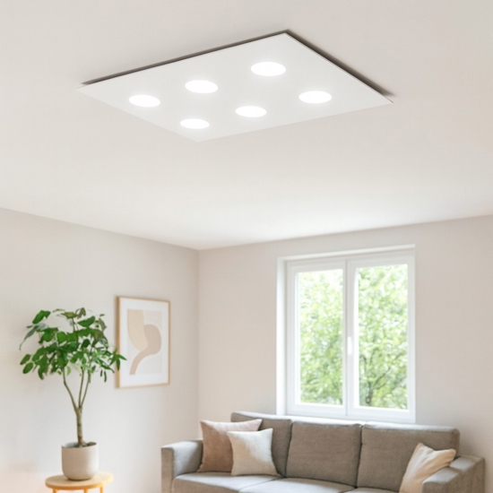 Plafoniera moderna rettangolare toplight area bianca per cucina