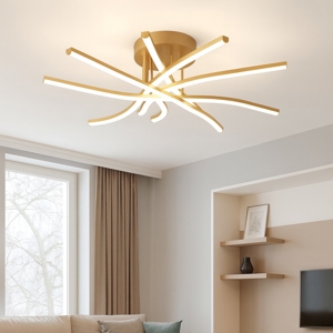 Plafoniera led 60w 3000k-4000k oro toplight tornado moderna