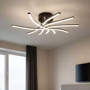 Plafoniera led 3000k-4000k nera toplight tornado