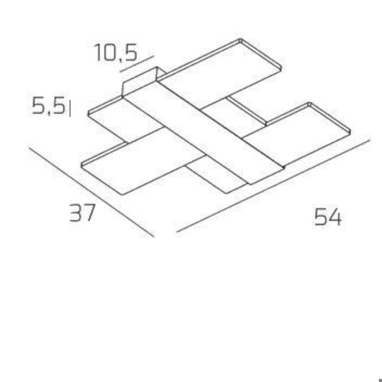 Toplight flight plafoniera led 3000k 4000k silver per soggiorno