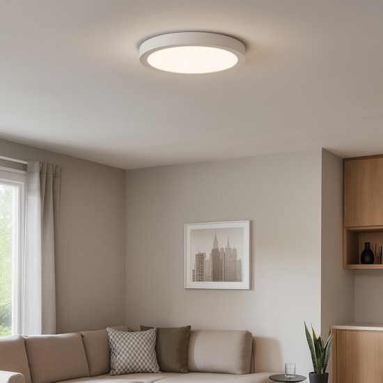 Universal pl d22 round 3000k plafoniera da cucina 18w bianca tonda ideal lux