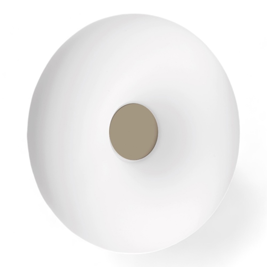 Plafoniera rotonda vetro bianco nero tortora pl dodi ondaluce
