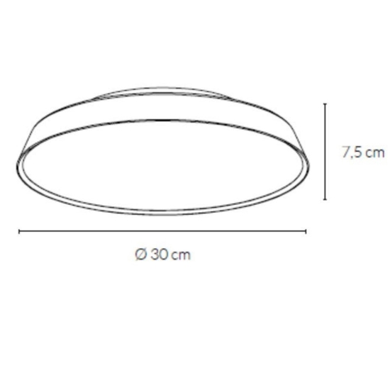 Plafoniera rotonda bianca led 20w 3000k 4000k dimmerabile vivida pinco
