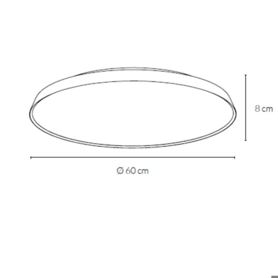 Vivida pinco plafoniera bianca led 50w 3000k 4000k rotonda dimmerabile