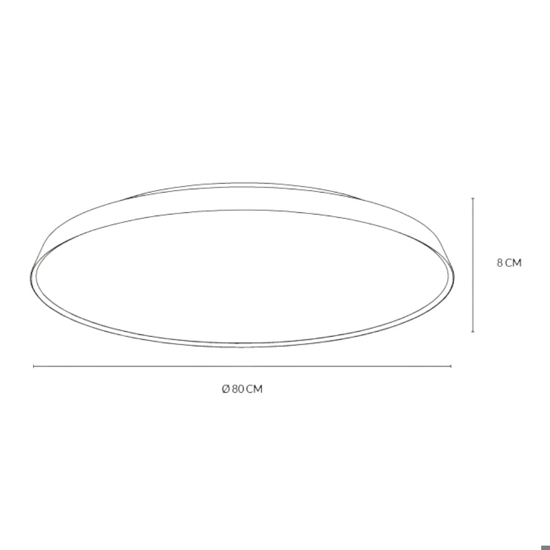 Plafoniera rotonda bianca vivida pinco led 80w 3000k 40000k