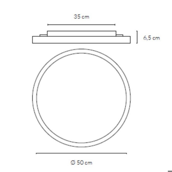 Vivida atena plafoniera da cucina rotonda bianca led 48w 3000k 4000k