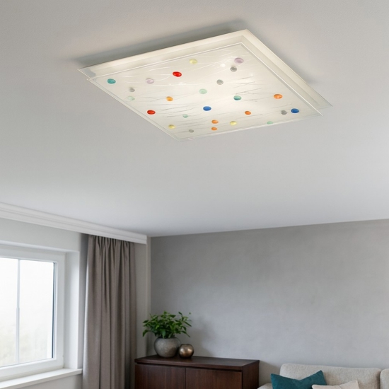 Ocean pl3 ideal lux plafoniera moderna 42cm decorazioni colorate per cameretta