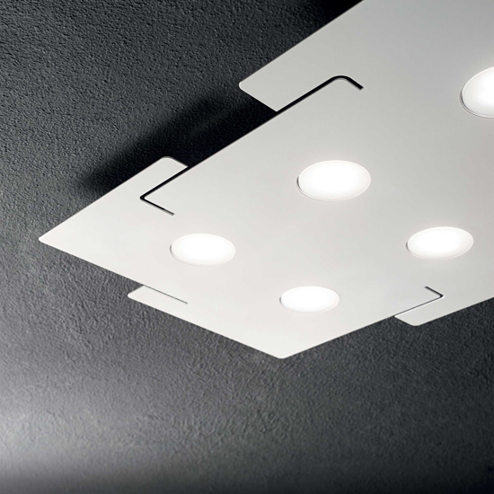 Totem pl3 ideal lux plafoniera moderna squadrata per cucina tre luci