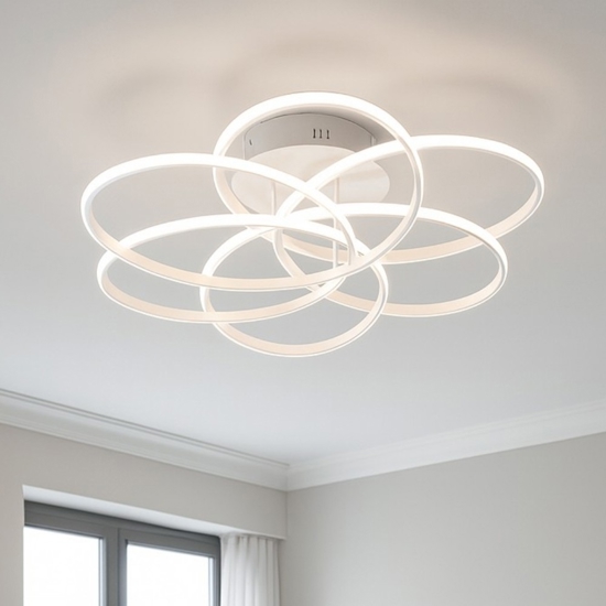 Karol pl d76 plafoniera da soffitto ideal lux led 99w 4000k per salotto moderno
