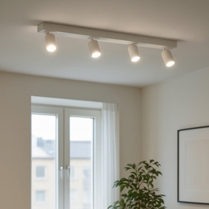 Ideal lux rudy bianco gu10 7w 3000k lampada da soffitto con 4 faretti led