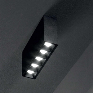 Ideal lux lika pl led 12w 3000k plafoniera con faretti nera