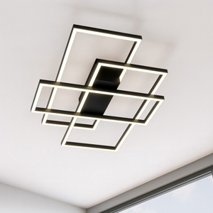 Frame pl rettangolo ideal lux plafoniera a led 31w 3000k moderna nera