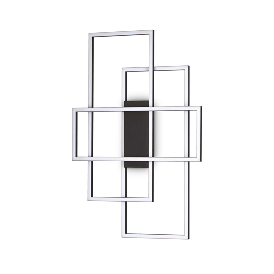 Frame pl rettangolo ideal lux plafoniera a led 31w 3000k moderna nera