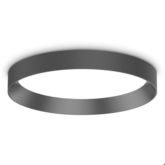 Plafoniera per cucina fly pl d35 ideal lux led 18w 3000k nera doppia luce