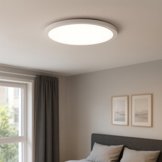 Fly slim ideal lux plafoniera led 3000k 18w bianca diametro 35cm