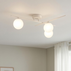 Atlas pl3 ideal lux plafoniera moderna sfere vetro bianco