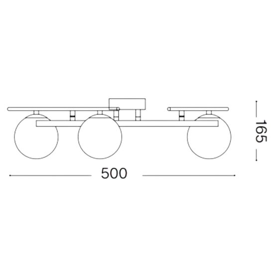 Atlas pl3 ideal lux plafoniera moderna sfere vetro bianco