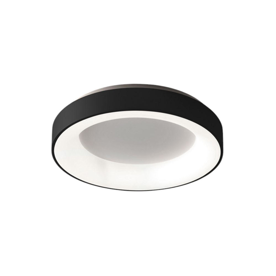 Plafoniera moderna nera vivida inner-r 60 led 50w 3000k 4000k dimmerabole