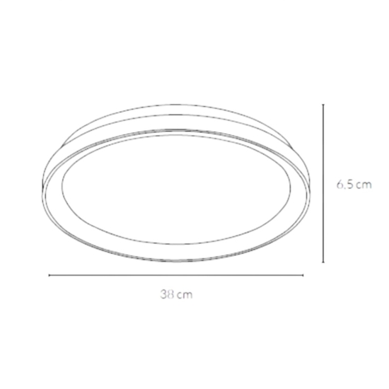 Plafoniera bianca vivida lifering 48w 3000k 4000k