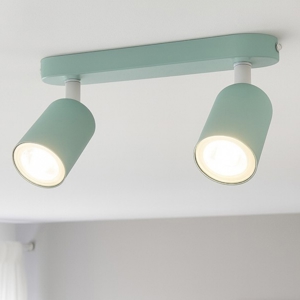 Plafoniera verde menta luci orientabili per cucina