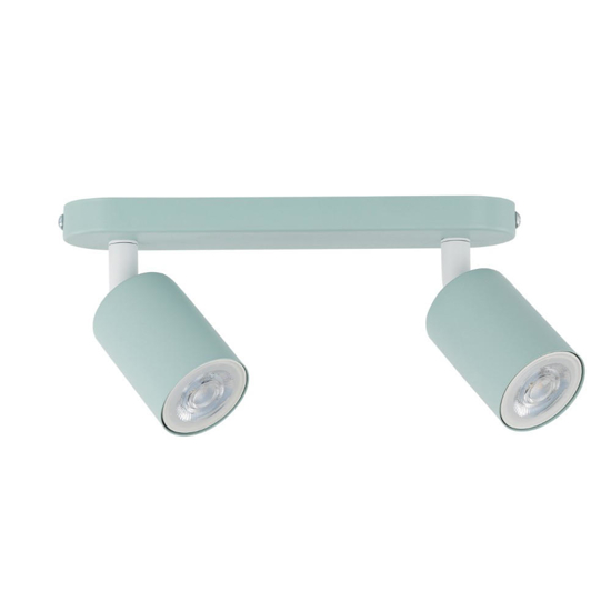 Plafoniera verde menta luci orientabili per cucina