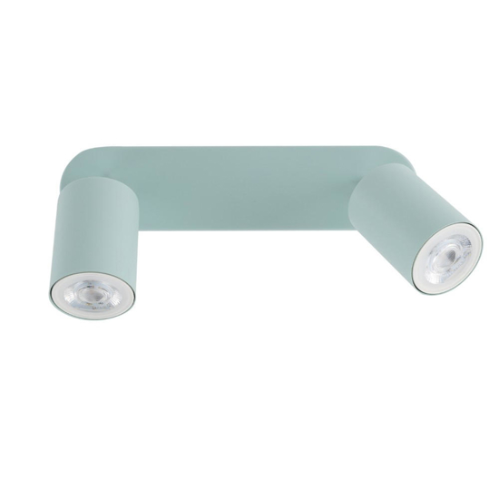 Plafoniera verde menta luci orientabili per cucina