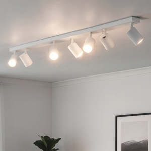 Plafoniera moderna bianco 7 luci orientabili toplight