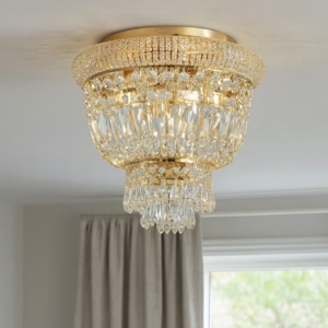 Dubai pl3 ideal lux plafoniera ottone contemporanea cristalli