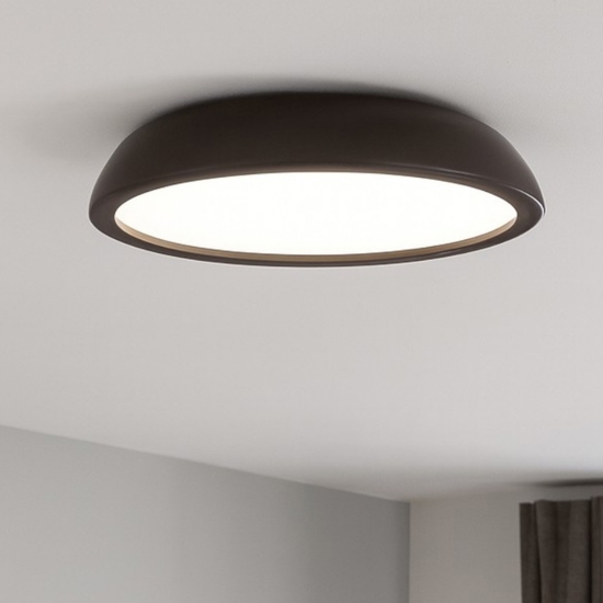 Isyluce plafoniera zenal marrone rotonda led 27w dimmerabile