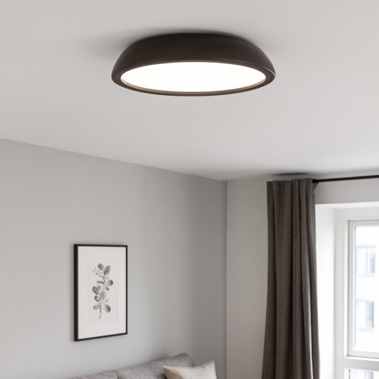 Isyluce plafoniera zenal marrone rotonda led 27w dimmerabile