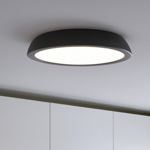 Isyluce zenal plafoniera per cucina led 3000k 4000k dimmerabile nera rotonda
