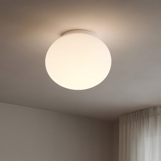 Ideal lux cotton pl1 d30 plafoniera tonta bianca per interni