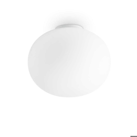 Ideal lux cotton pl1 d30 plafoniera tonta bianca per interni