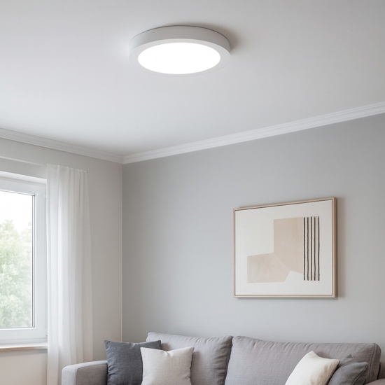 Universal pl d17 round 4000k ideal lux plafoniera da cucina bianca