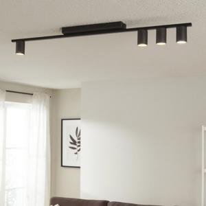 Plafoniera 100cm nera per cucina moderna