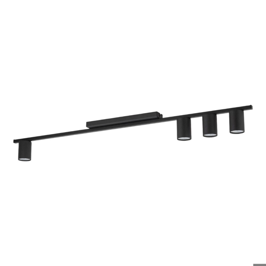 Plafoniera 100cm nera per cucina moderna