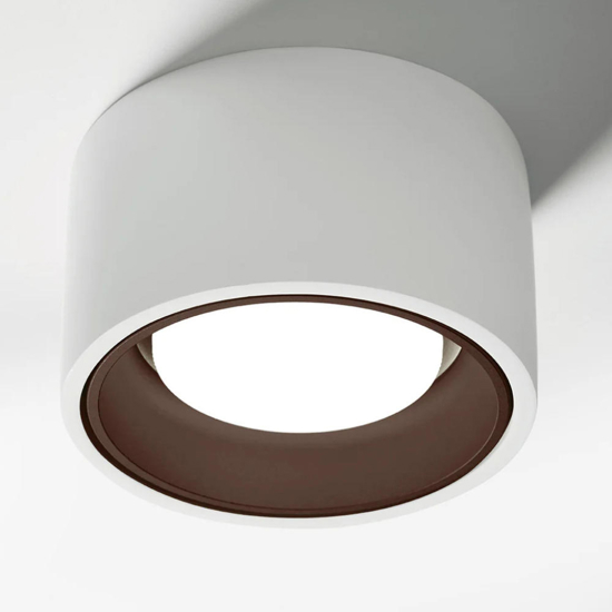 Sforzin plafoniera in gesso a soffitto rotondo nasso bronzo