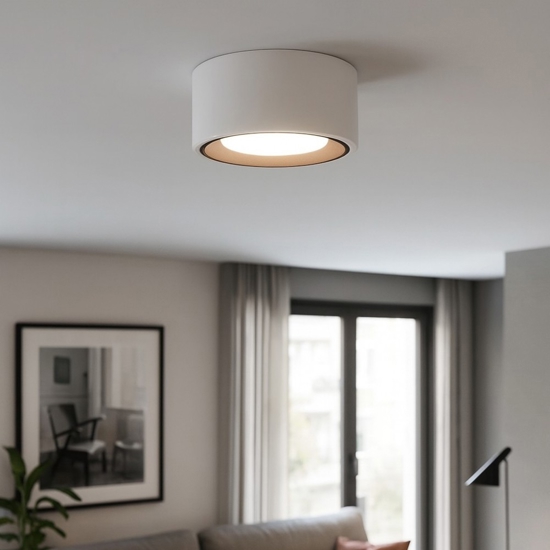 Sforzin plafoniera in gesso a soffitto rotondo nasso bronzo
