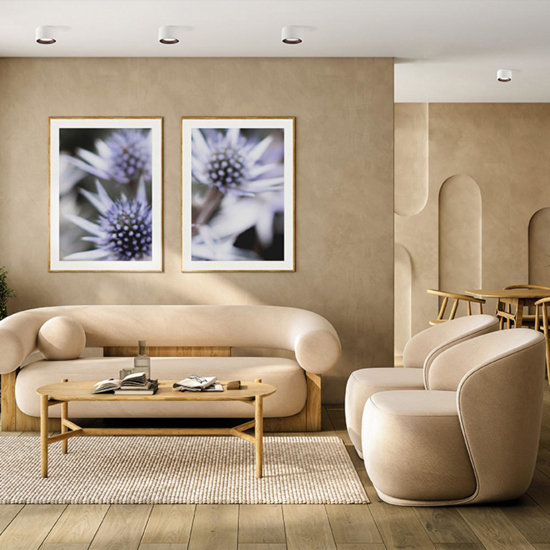 Sforzin plafoniera in gesso a soffitto rotondo nasso bronzo