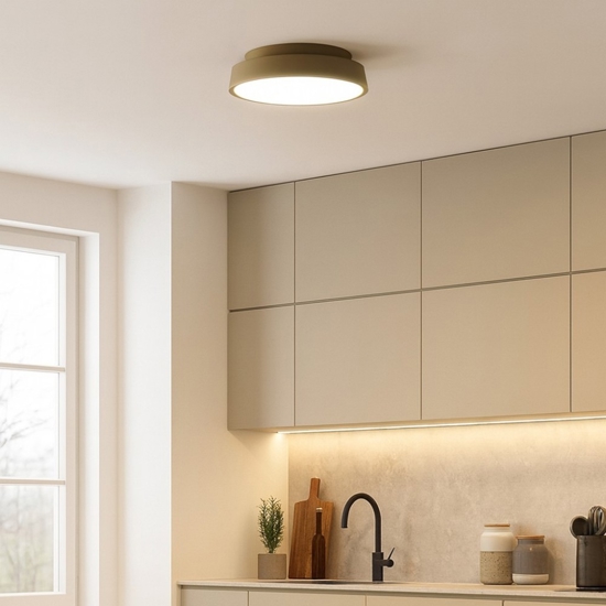 Isyluce urban plafoniera sabbia led 18w 3000k 4000k dimmerabile