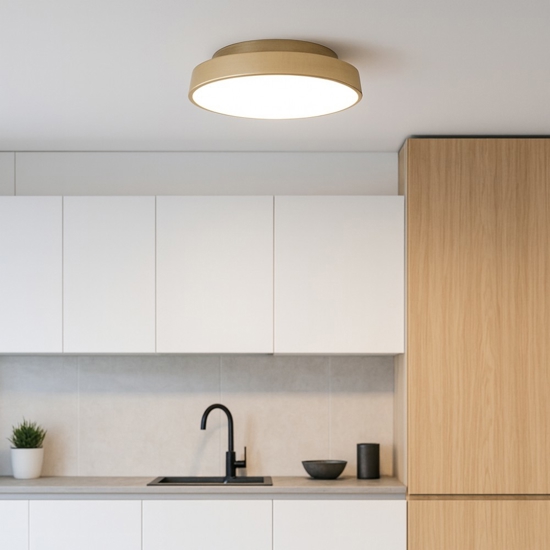 Isyluce plafoniera urban sabbia rotonda led 42w 3000k 4000k dimmerabile